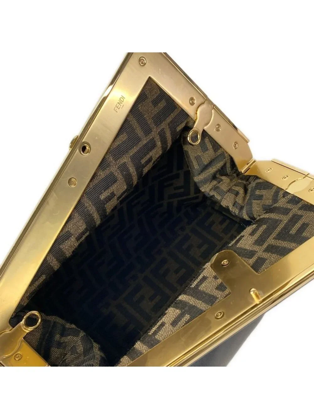 Fendi Clutch Fast Black Leather